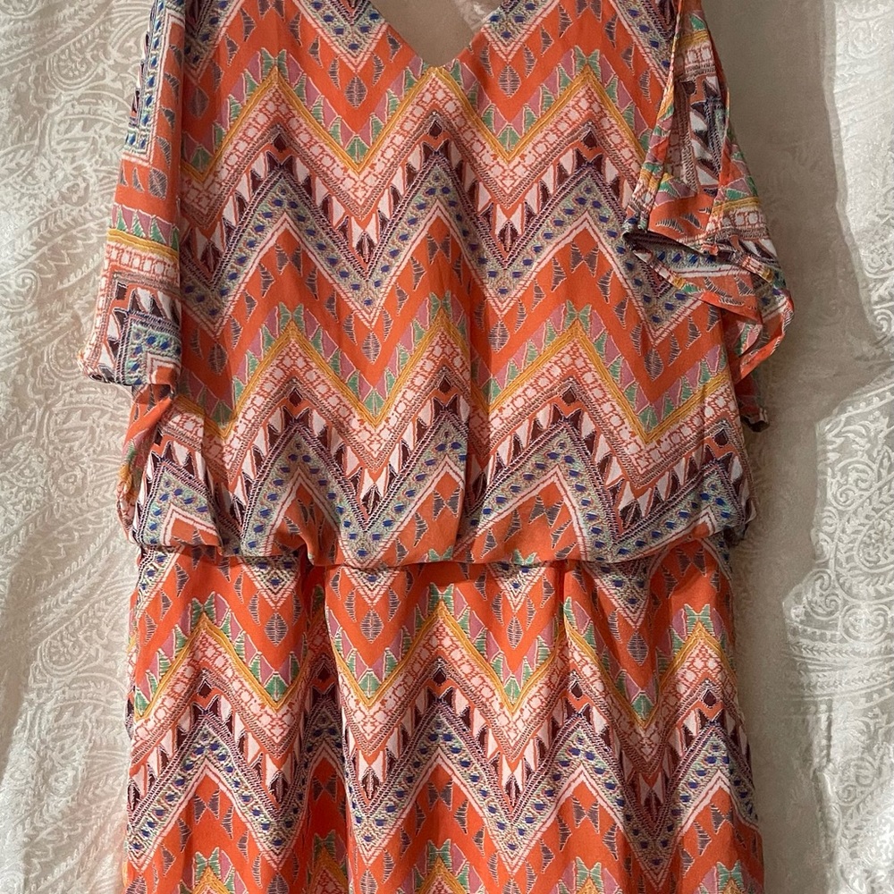 Vibrant Chevron Pattern Dress